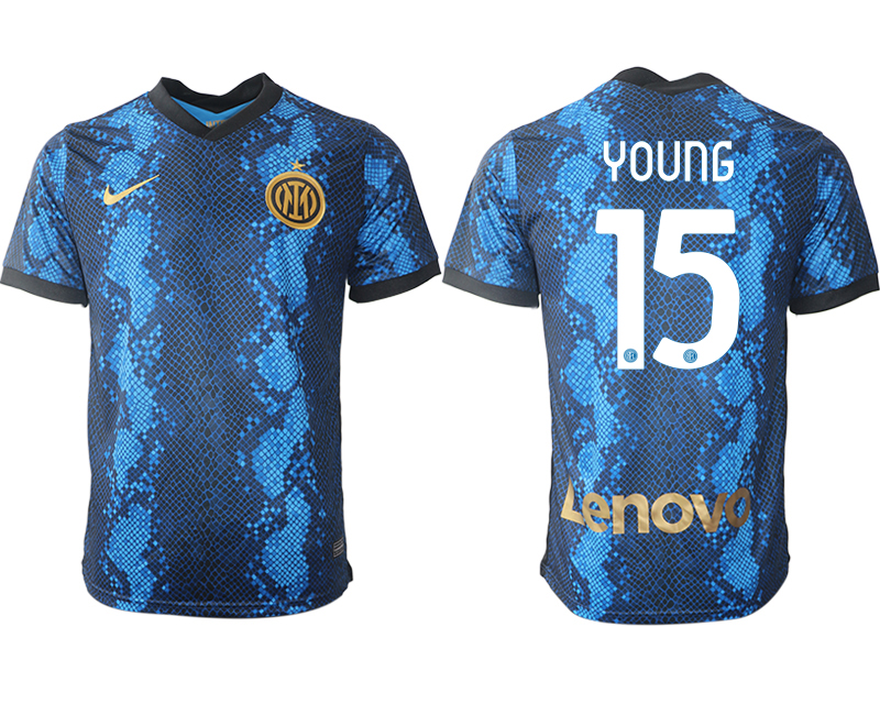 Men 2021-2022 Club Inter Milan home blue aaa versio #15 Nike Soccer Jersey
